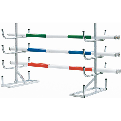 SUPPORT FIXE<BR>POUR 60 BARRES D'OBSTACLE