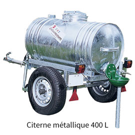 CITERNE MÉTALLIQUE SUR ROUES 400L